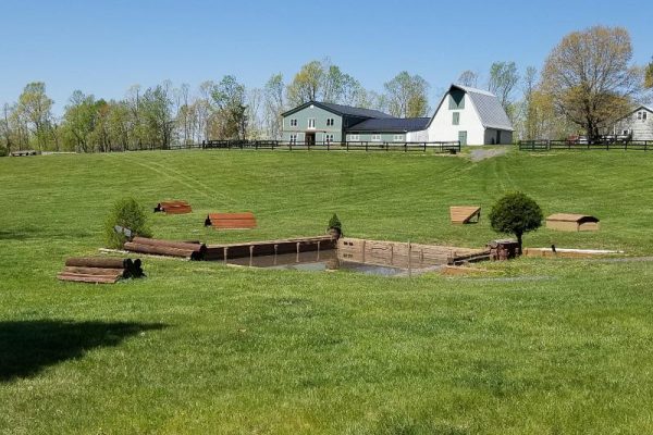 Win Green Cross country schooling barn and water jump in Northern Virginia